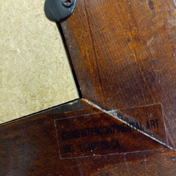 !! 3) Mirrors Designed Brown Solid Wooden Wall Decor 6" VINTAGE Intercontinental - Picture 3 of 8